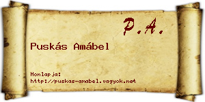 Puskás Amábel névjegykártya